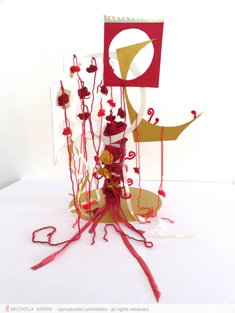 Albero bianco-oro-rosso Michela Varini